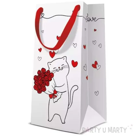 torebka prezentowa kotek paw 10x22 cm