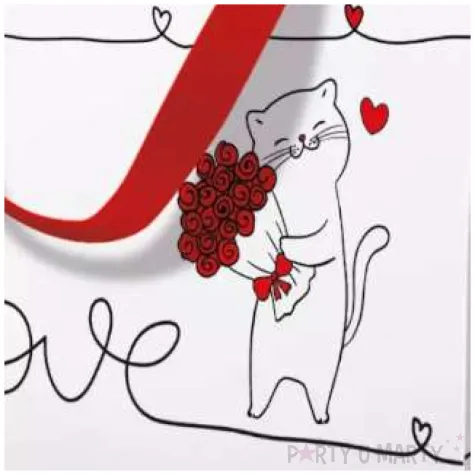 torebka prezentowa kotek paw 17x17 cm