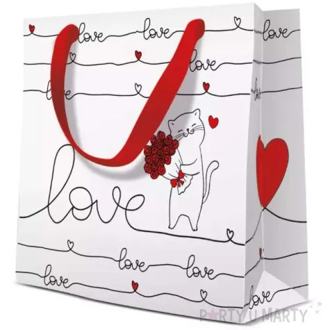 torebka prezentowa kotek paw 17x17 cm