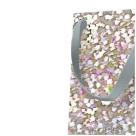 torebka prezentowa nakrapiana srebrna paw 10x22x7 cm