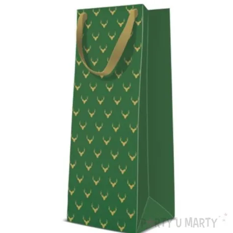 torebka prezentowa renifery boze narodzenie kolorowa paw 12x37x10 cm