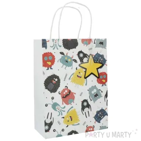 torebka prezentowa stworki mix folat 27 x 20 cm