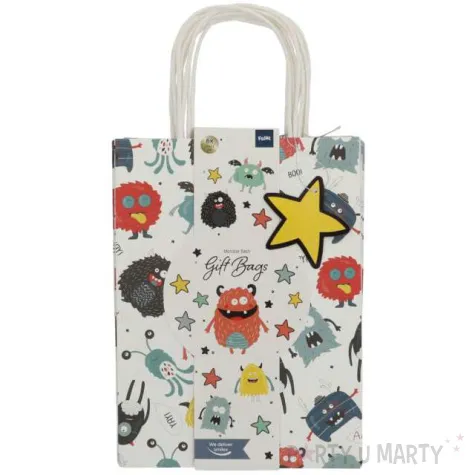 torebka prezentowa stworki mix folat 27 x 20 cm