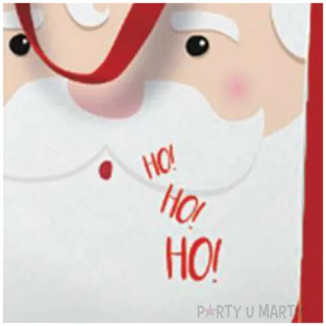 torebka prezentowa swiety mikolaj czerwona paw 26x33 cm