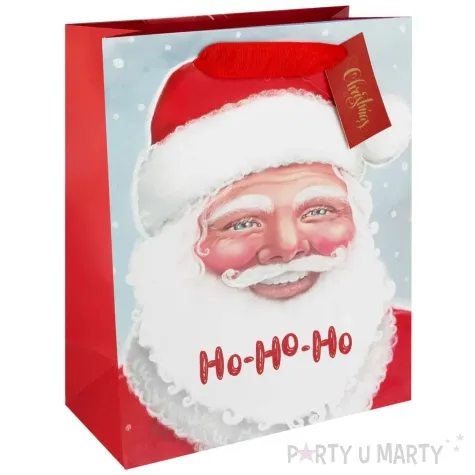 torebka prezentowa swiety mikolaj ho ho ho partypal 23x18 cm