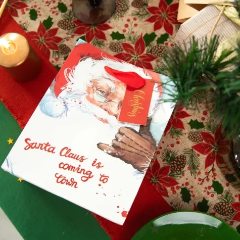 torebka prezentowa swiety mikolaj santa claus is coming back to town partypal 23x18 cm