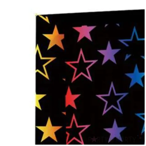 torebka prezentowa teczowe gwiazdki partypal 23 x 18 cm