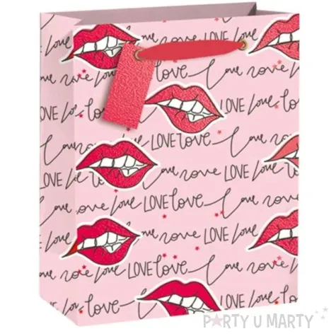 torebka prezentowa usta czerwone love partypal 23x18x10 cm