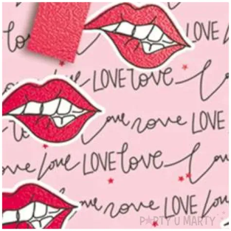 torebka prezentowa usta czerwone love partypal 23x18x10 cm