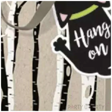 torebka prezentowa wiszacy kot paw 20x25 cm