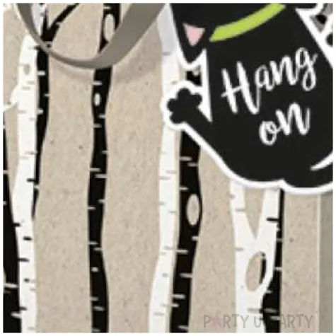 torebka prezentowa wiszacy kot paw 26x33 cm