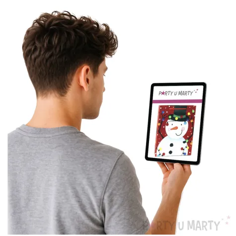 torebka prezentowa xmas balwan czerwona partypal 26x32x12 5 cm