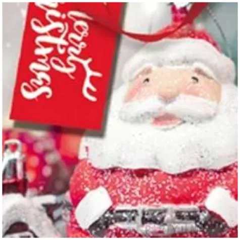 torebka prezentowa xmas bombka mikolaj czerwona partypal 26x32x12 5 cm