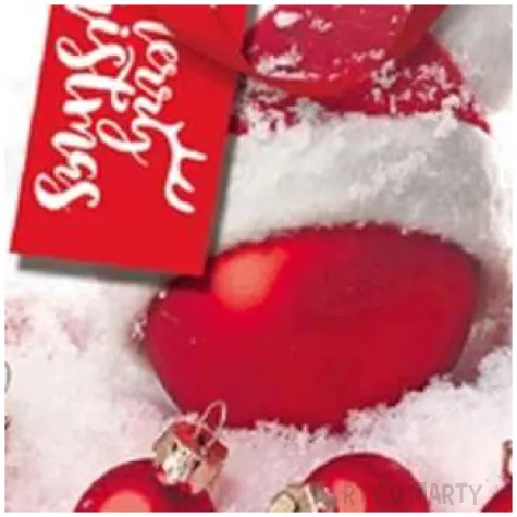 torebka prezentowa xmas bomka w czapce czerwona partypal 18x23x10 cm