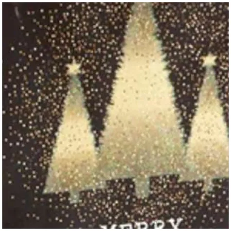 torebka prezentowa xmas choinki czarna partypal 32x42x12 cm