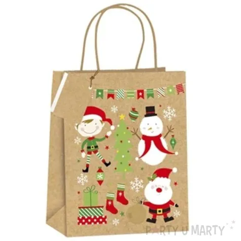 torebka prezentowa xmas elf zlota partypal 26x32x12 5 cm