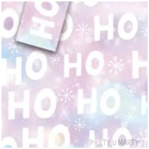 torebka prezentowa xmas ho ho pastelowa partypal 32x42x12 cm