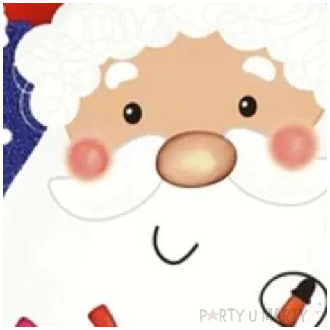 torebka prezentowa xmas mikolaj niebieska partypal 26x32x12 5 cm