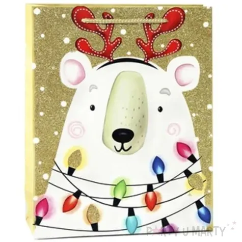 torebka prezentowa xmas mis zlota partypal 32x42x12 cm