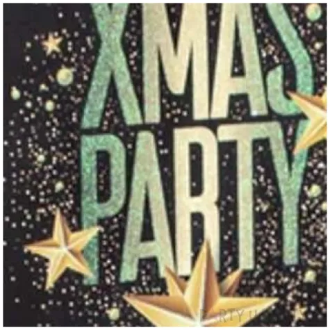 torebka prezentowa xmas party czarna partypal 18x23x10 cm