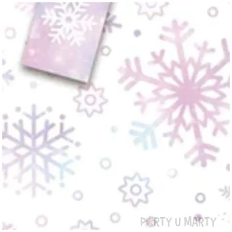 torebka prezentowa xmas sniezki biala partypal 32x42x12 cm