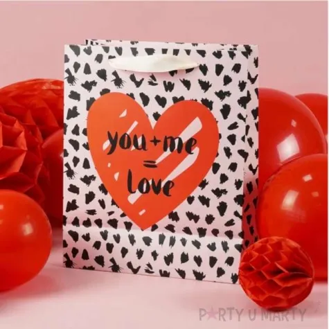 torebka prezentowa you me love partypal 23x18x10 cm