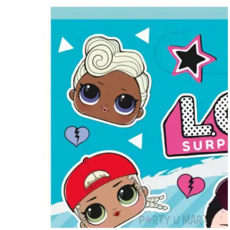 torebki foliowe lol surprise unique 23 x 18 cm 8 szt