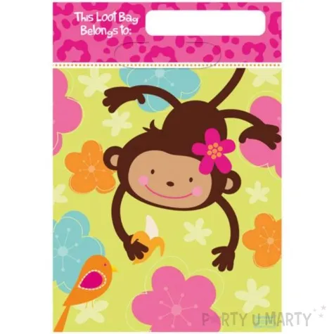 torebki foliowe malpka amscan 8 szt