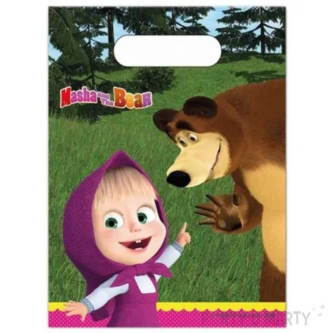 torebki foliowe masha and the bear procos 17x23 cm 6 szt