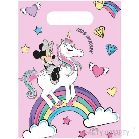 torebki foliowe minnie unicorn procos 23x17cm 6 szt
