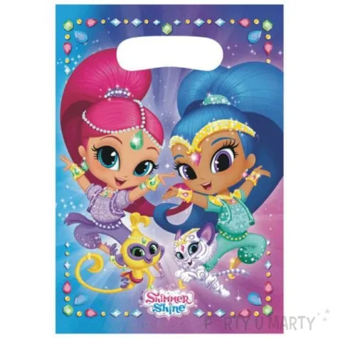 torebki foliowe shimmer shine amscan 17x23 cm 8 szt