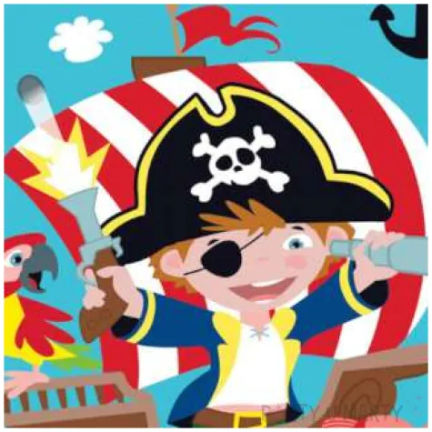 torebki foliowe wyspa piratow amscan 23x16 cm 8 szt