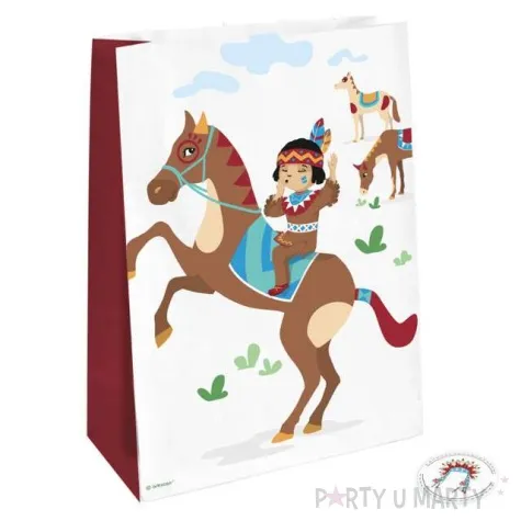 torebki na slodycze indianie tepee tomahawk amscan 4 szt