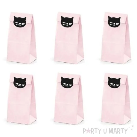 torebki na slodycze kotek partydeco 6 szt