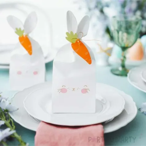torebki na slodycze kroliczki z etykietami partydeco 6 szt