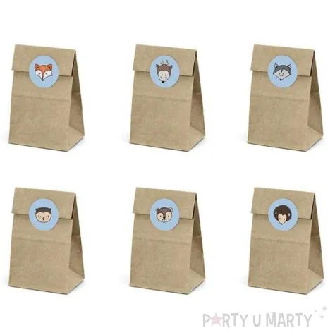 torebki na slodycze woodland partydeco 6 szt