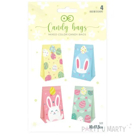 torebki na slodycze zajaczki i pisanki partypal 4 szt