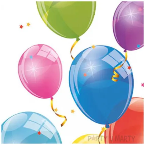 torebki papierowe balony sparling balloons procos 22x13 cm 4 szt