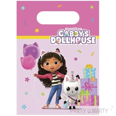 torebki papierowe gabbys dollhouse rozowy procos 16x22 cm 4 szt