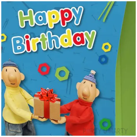 torebki papierowe happy birthday pat i mat sasiedzi folat 6 szt