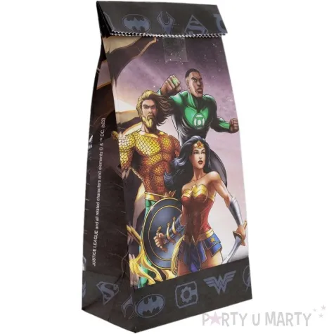 torebki papierowe justice league party factory 20x10 cm 10 szt