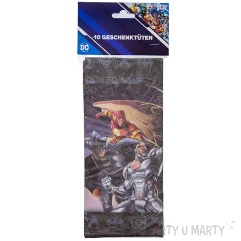 torebki papierowe justice league party factory 20x10 cm 10 szt