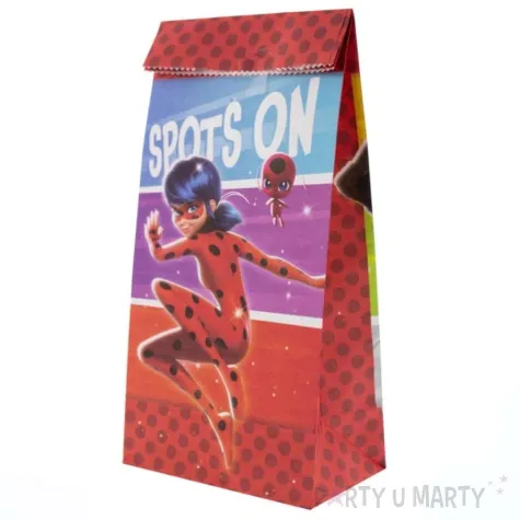 torebki papierowe miraculum biedronka party factory 10 szt