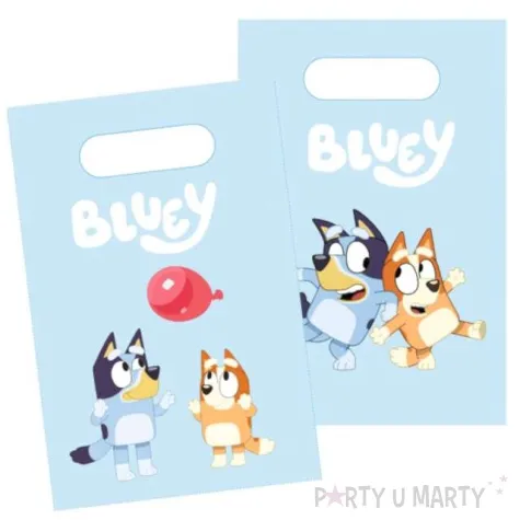 torebki papierowe pies bluey amscan 23 6 x 15 8 cm 8 szt