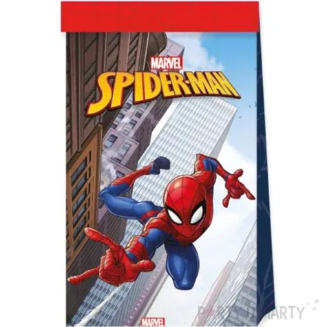 torebki papierowe spiderman crime fighter procos 22x13 cm 4 szt
