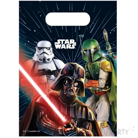torebki papierowe star wars galaxy czarny procos 6 szt