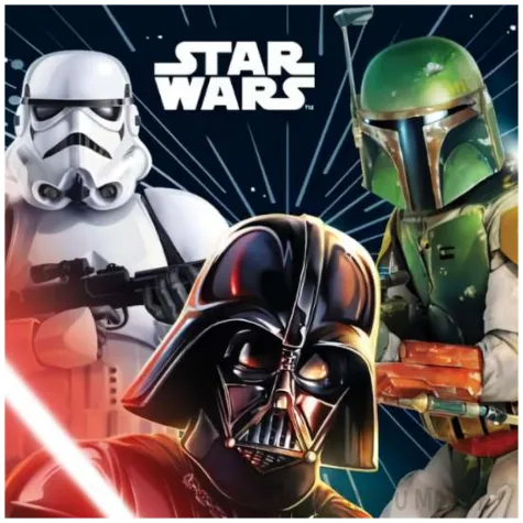 torebki papierowe star wars galaxy czarny procos 6 szt