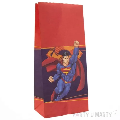 torebki papierowe superman shield of justice party factory 20x10 cm 10 szt