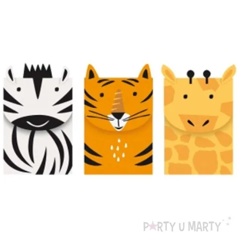 torebki papierowe zwierzeta safari unique 3 szt
