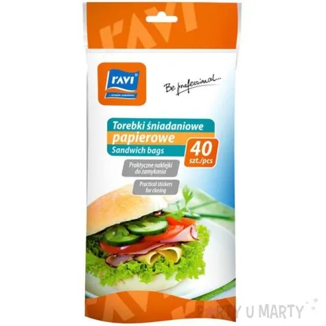 torebki sniadaniowe classic bialy ravi 12 5x25 cm 40szt